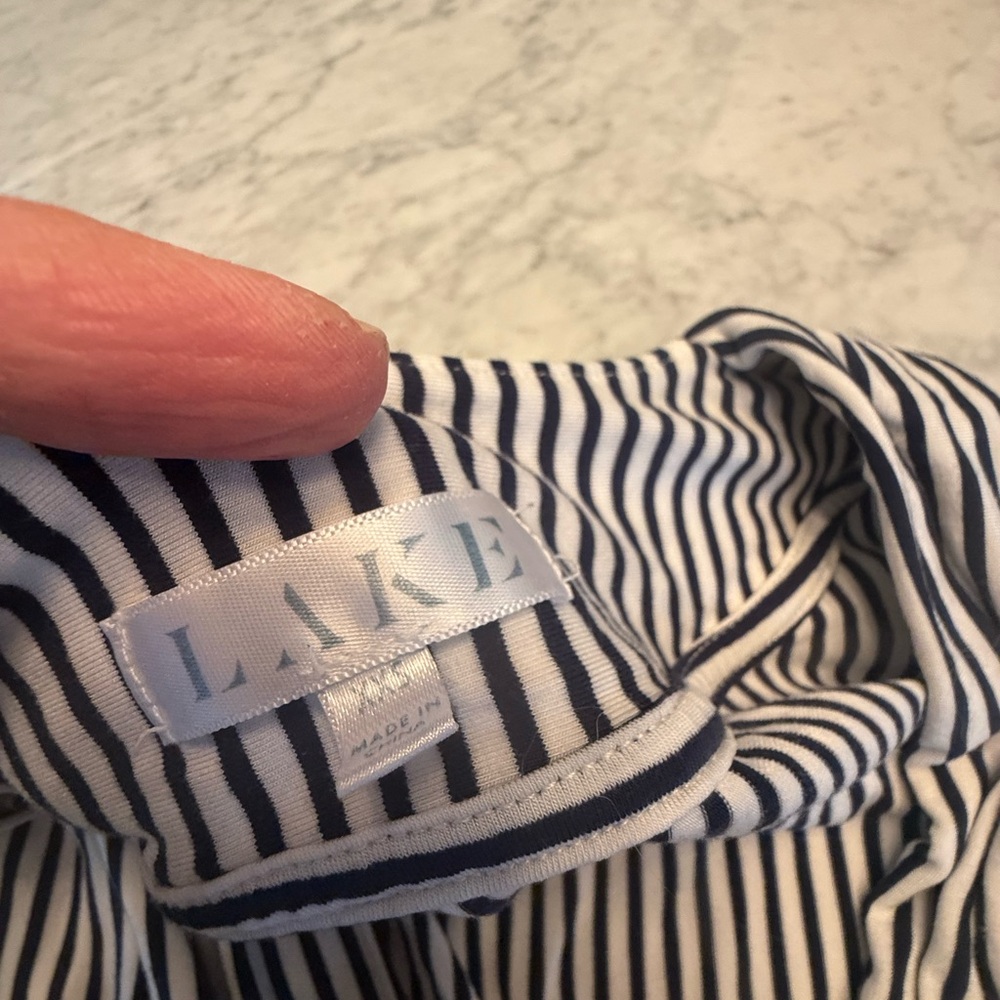 Lake Navy and White Kimono Set size xxs - Picture 2 of 5